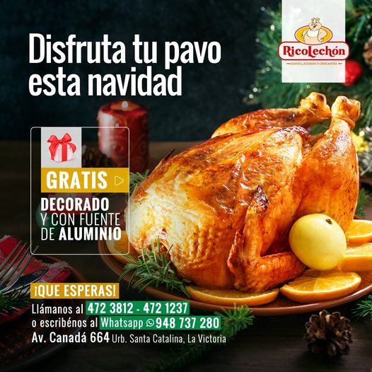 EN NAVIDAD TE LLEVAMOS FUENTE DE RICO PAVO HORNEADO A CASA